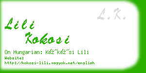 lili kokosi business card